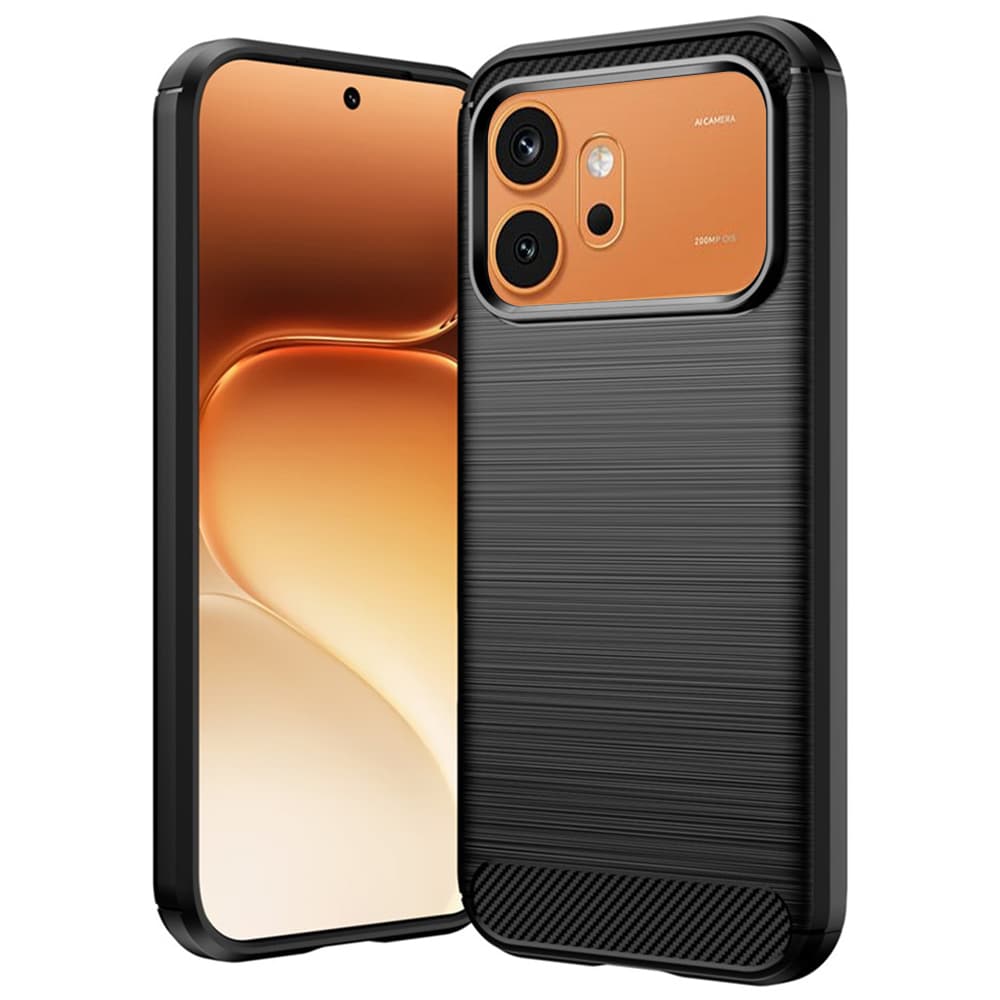 Kryt Techsuit Carbon Silicone Honor 600 a 600 Pro černý - náhled 1