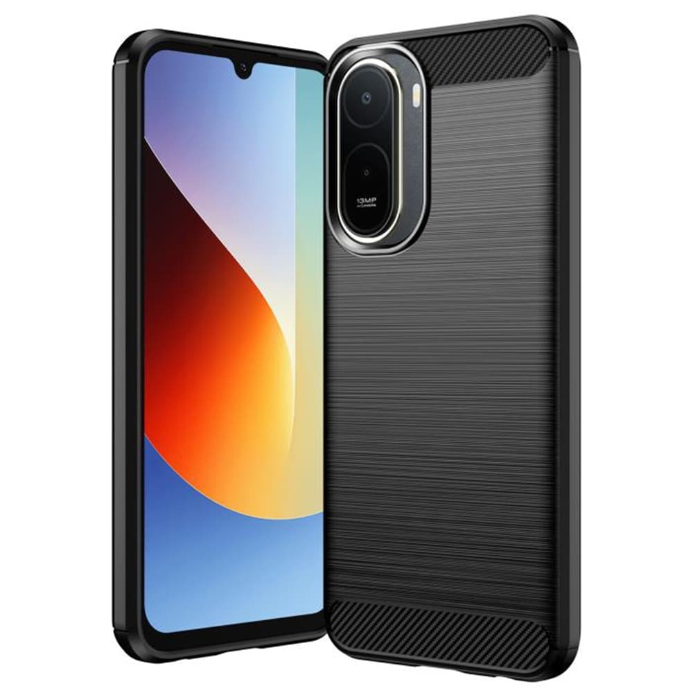 Kryt Techsuit Carbon Silicone Xiaomi Redmi A7 Pro 4G černý - náhled 1