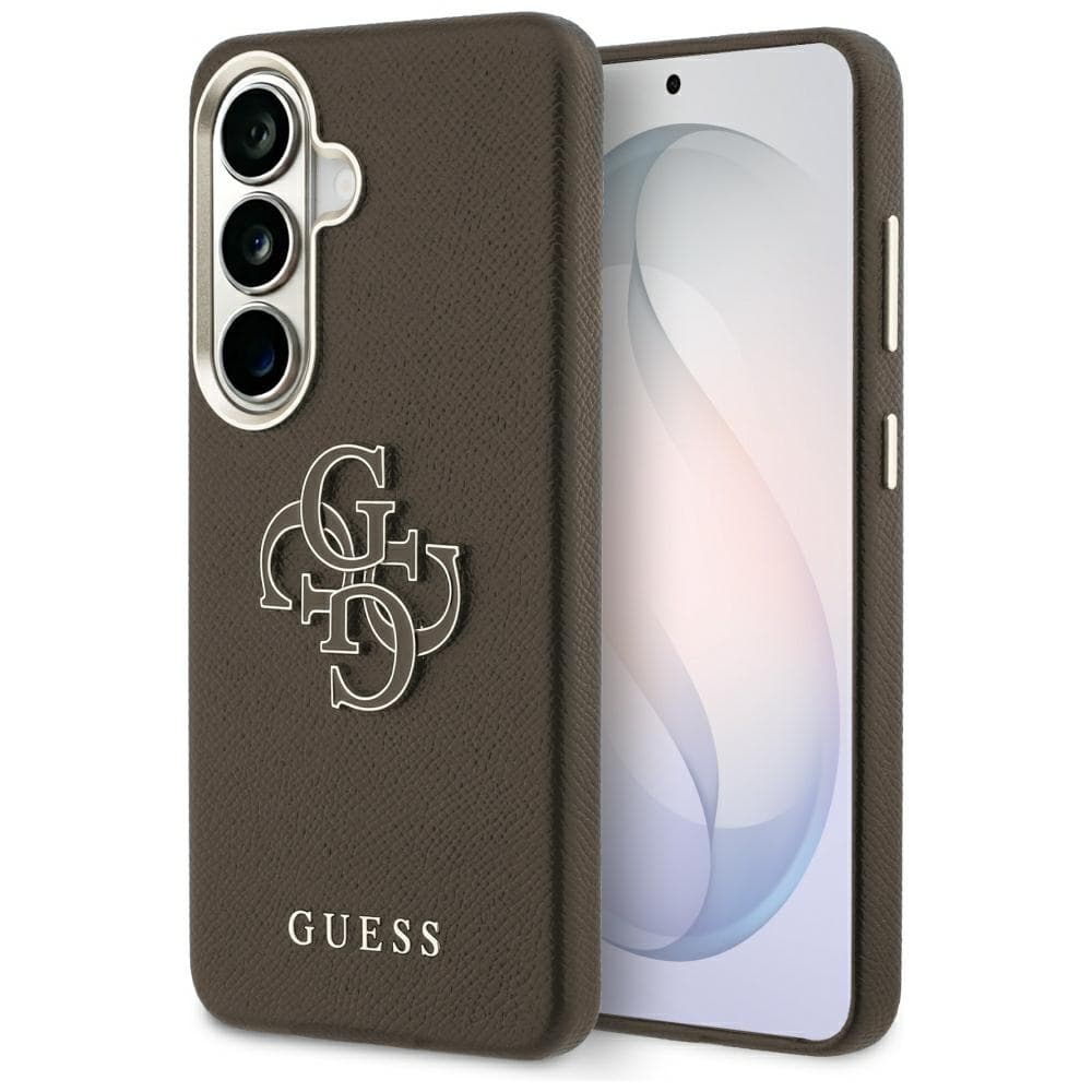 Kryt Guess Grained Big 4G Metal Logo Samsung Galaxy S26 Plus hnědý - náhled 1