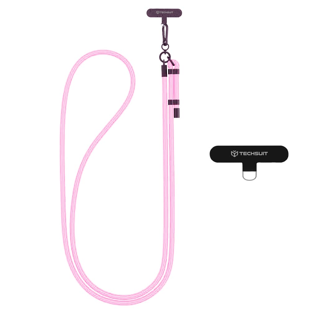 Řemínek na telefon Techsuit Rope Crossbody Strap plameňákově růžový - náhled 1