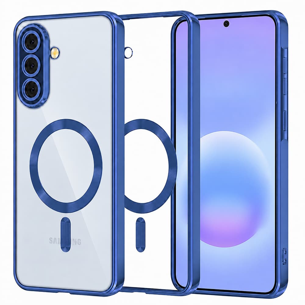Kryt Techsuit Luxury Crystal MagSafe Samsung Galaxy A57 5G tmavě modrý - náhled 1
