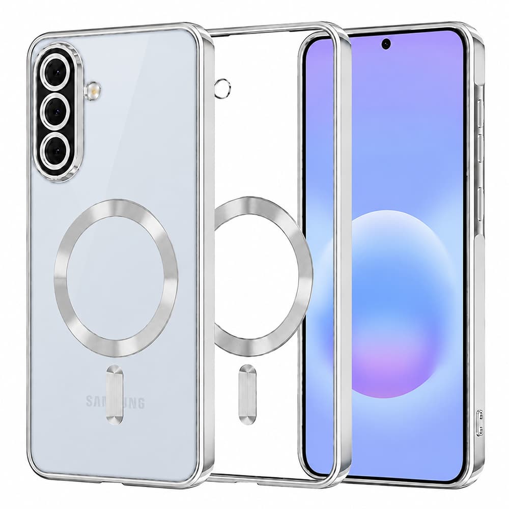 Kryt Techsuit Luxury Crystal MagSafe Samsung Galaxy A57 5G stříbrný - náhled 1
