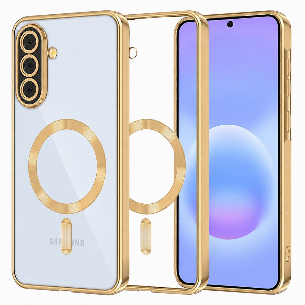 Kryt Techsuit Luxury Crystal MagSafe Samsung Galaxy A57 5G zlatý - náhled 1