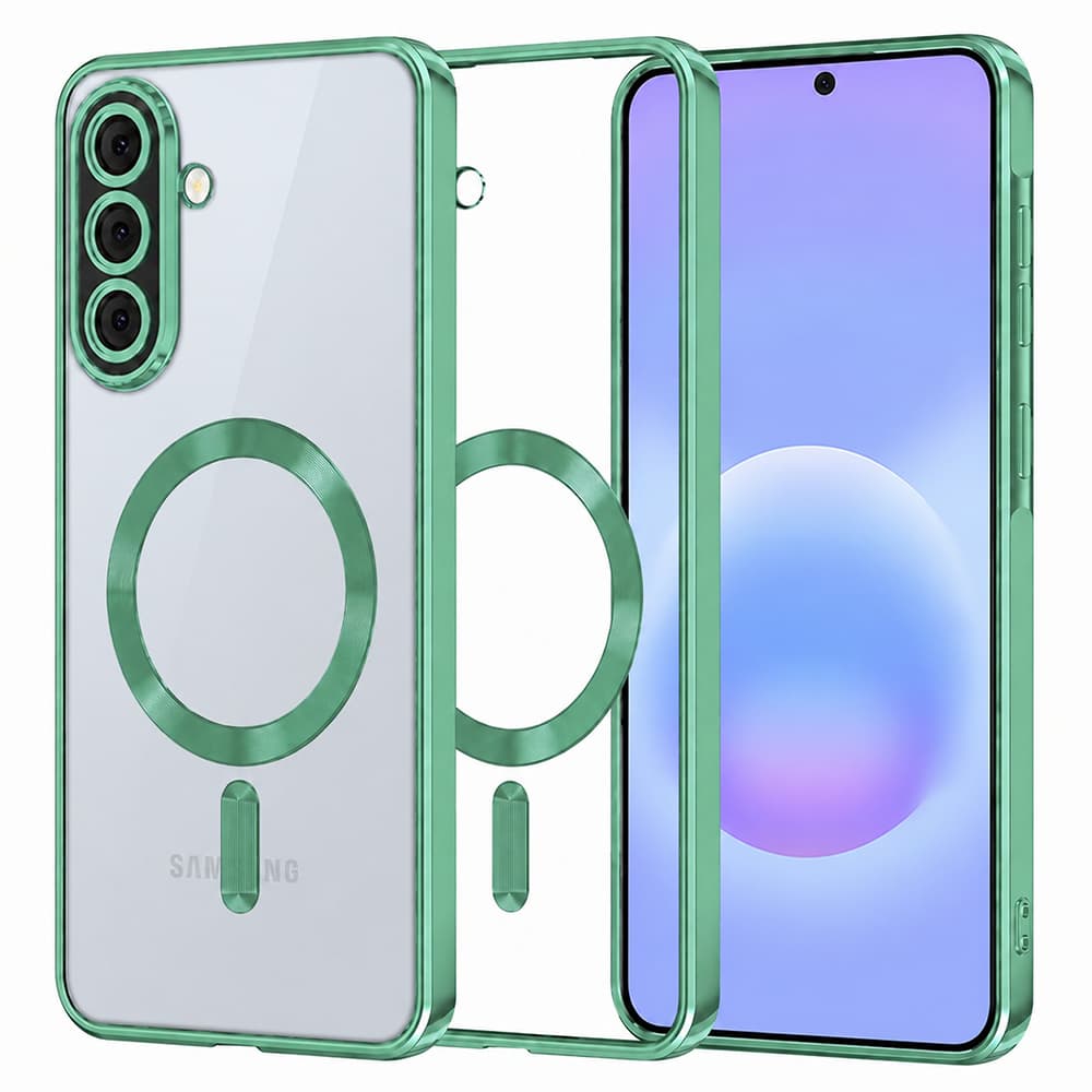 Kryt Techsuit Luxury Crystal MagSafe Samsung Galaxy A57 5G světle zelený - náhled 1