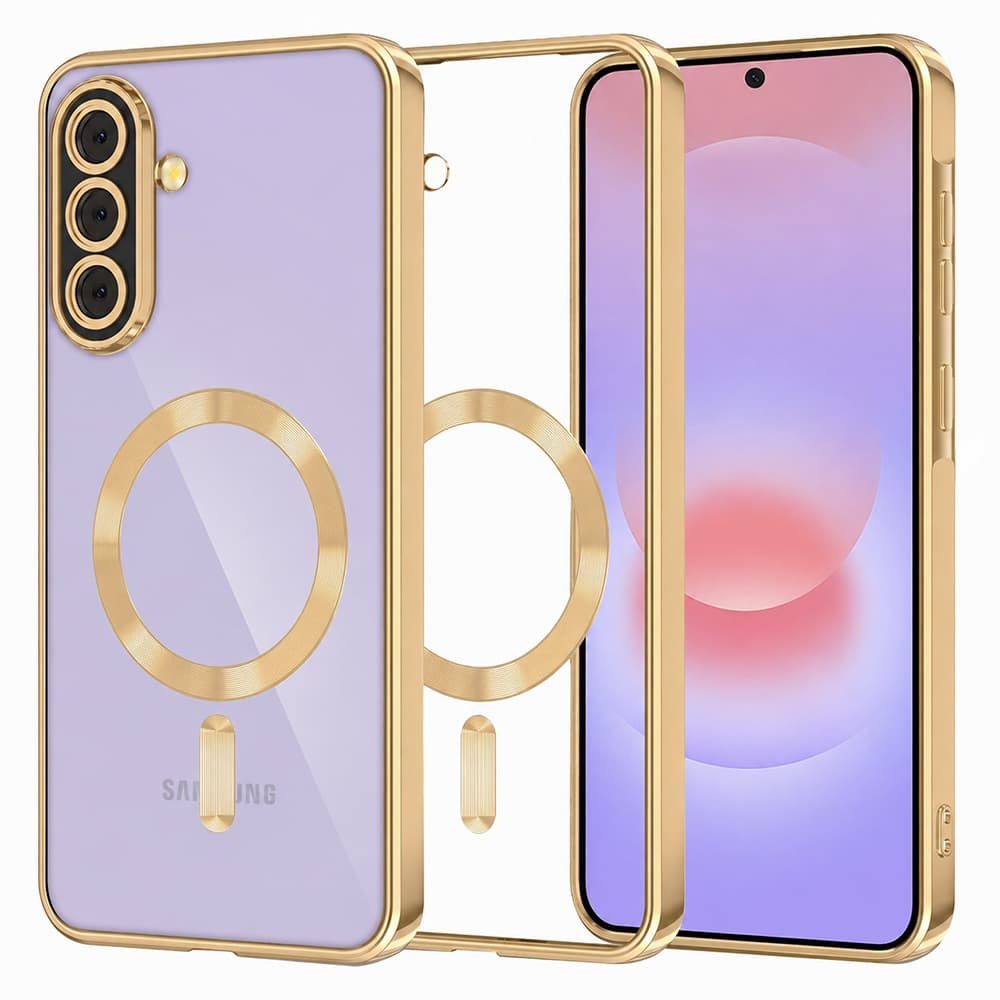 Kryt Techsuit Luxury Crystal MagSafe Samsung Galaxy A37 5G zlatý - náhled 1