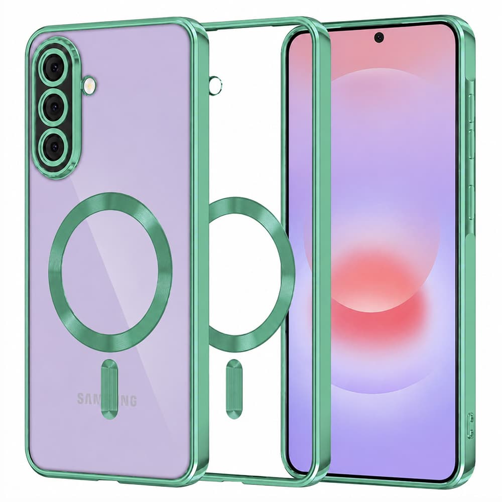 Kryt Techsuit Luxury Crystal MagSafe Samsung Galaxy A37 5G světle zelený - náhled 1