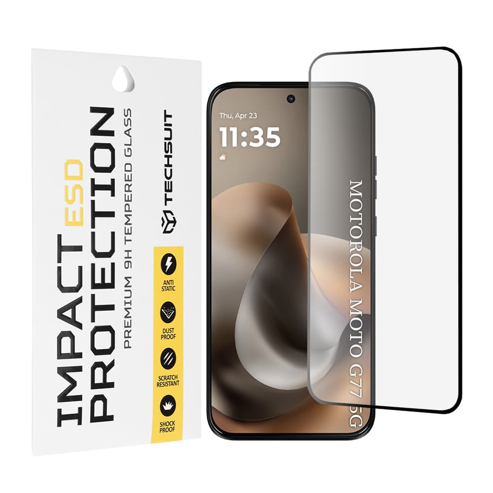 Ochranné sklo Techsuit ESD Glass Motorola Moto G77 G67 černé - náhled 1