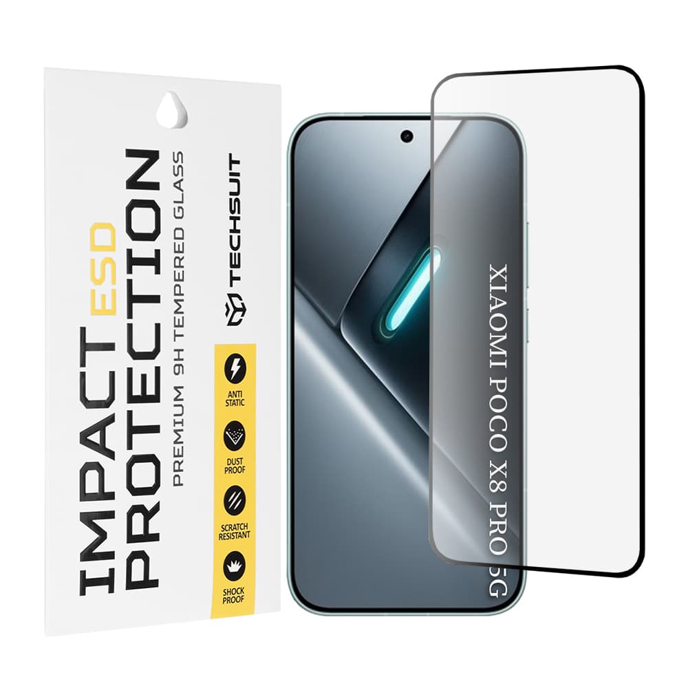 Ochranné sklo Techsuit ESD Glass Xiaomi Poco X8 Pro černé - náhled 1