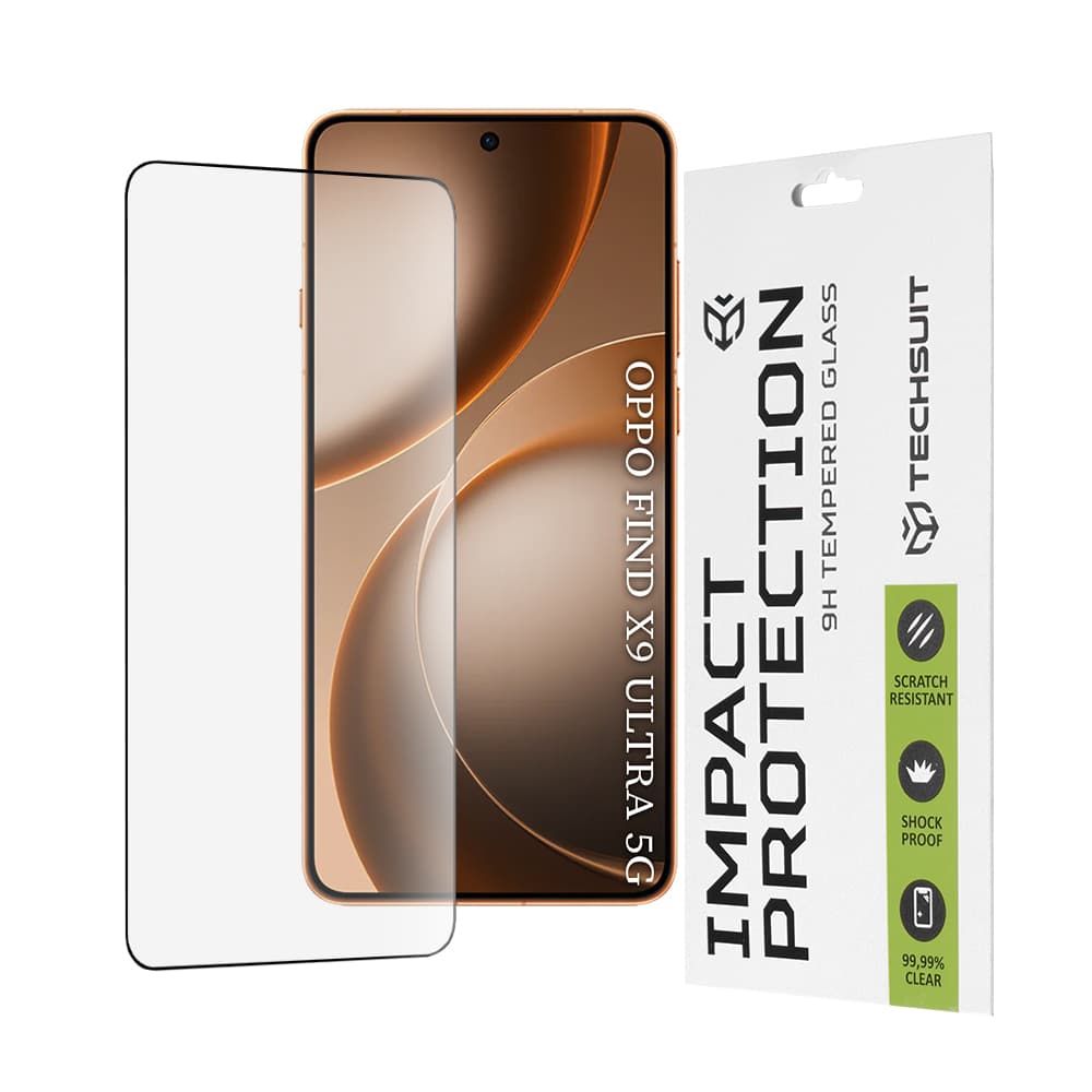 Ochranné sklo Techsuit 111D Full Cover Full Glue Glass Oppo Find X9 Ultra černé - náhled 1