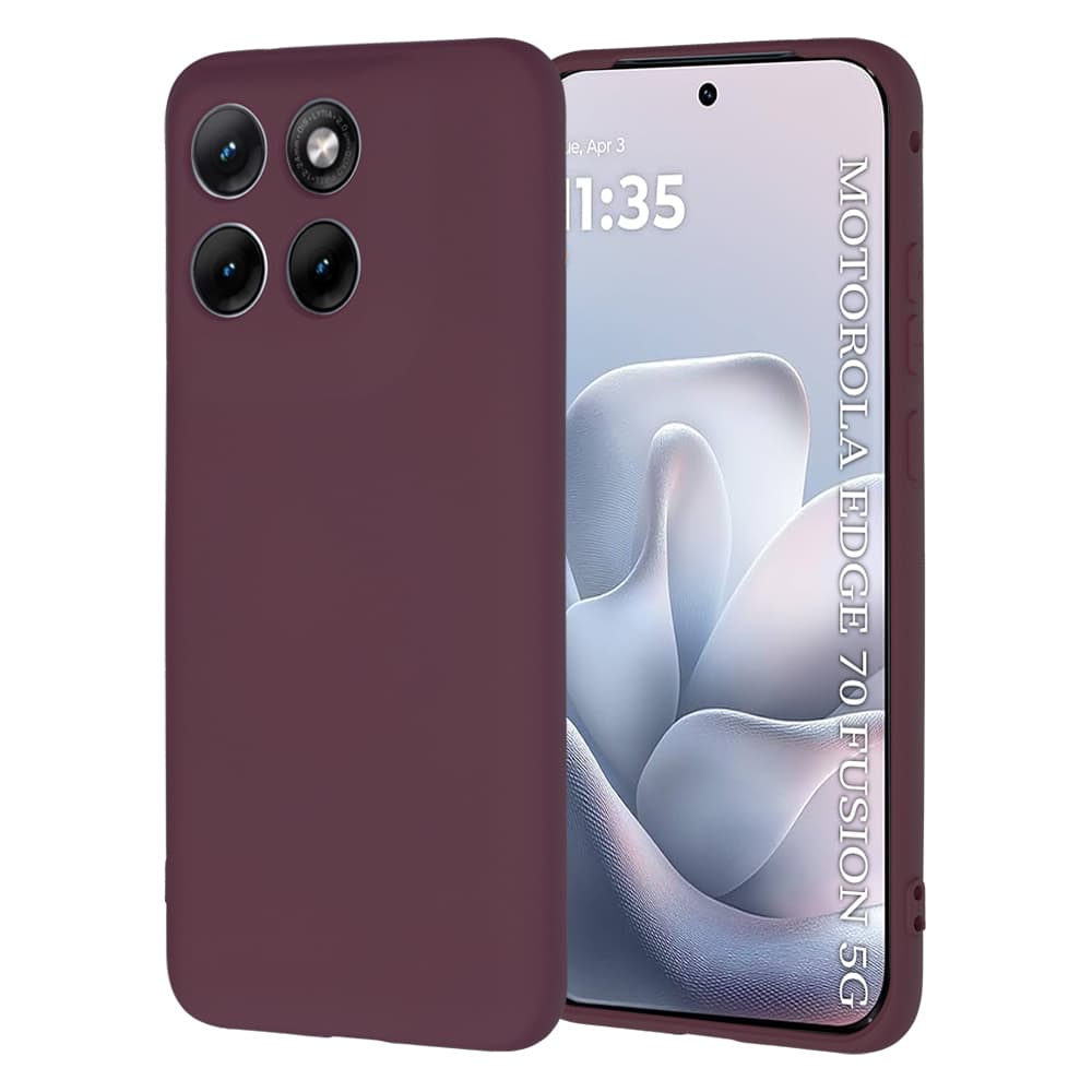 Kryt Techsuit SoftFlex Motorola Edge 70 Fusion švestkově červený - náhled 1