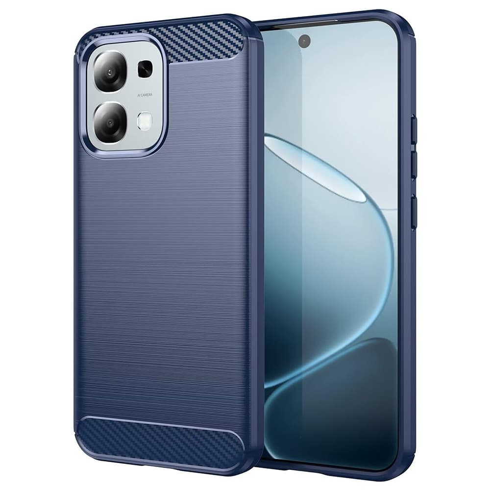 Kryt Techsuit Carbon Silicone Oppo A6 Pro 5G modrý - náhled 1