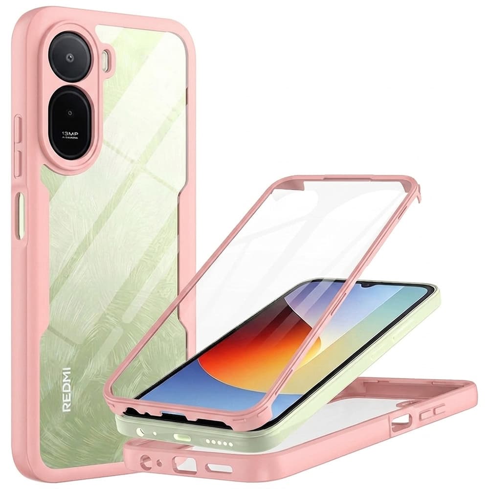 Kryt s ochranou displeje Techsuit ColorVerse 360 Series Xiaomi Redmi A7 Pro 4G růžový - náhled 1