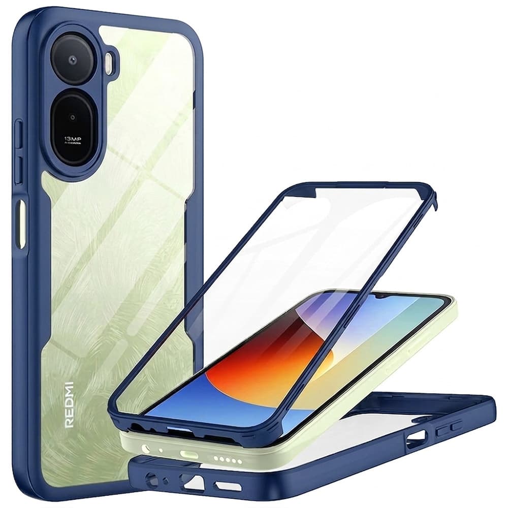 Kryt s ochranou displeje Techsuit ColorVerse 360 Series Xiaomi Redmi A7 Pro 4G modrý - náhled 1