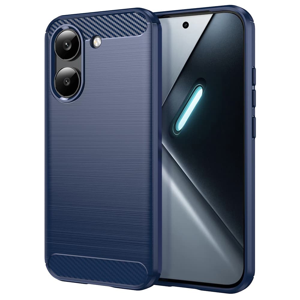 Kryt Techsuit Carbon Silicone pro Xiaomi Poco X8 Pro modrý - náhled 1