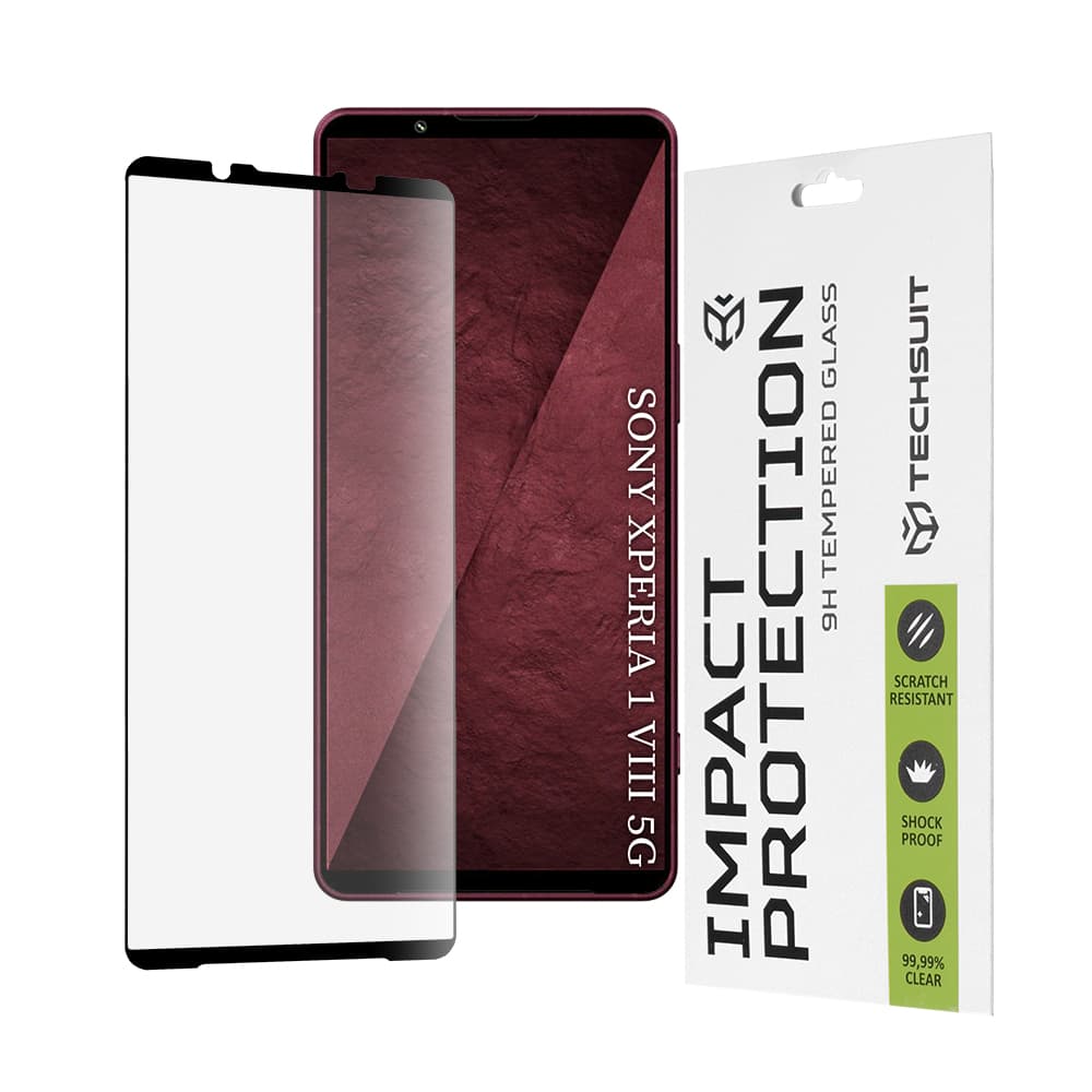 Tvrzené sklo Techsuit 111D Full Cover pro Sony Xperia 1 VIII černé - náhled 1