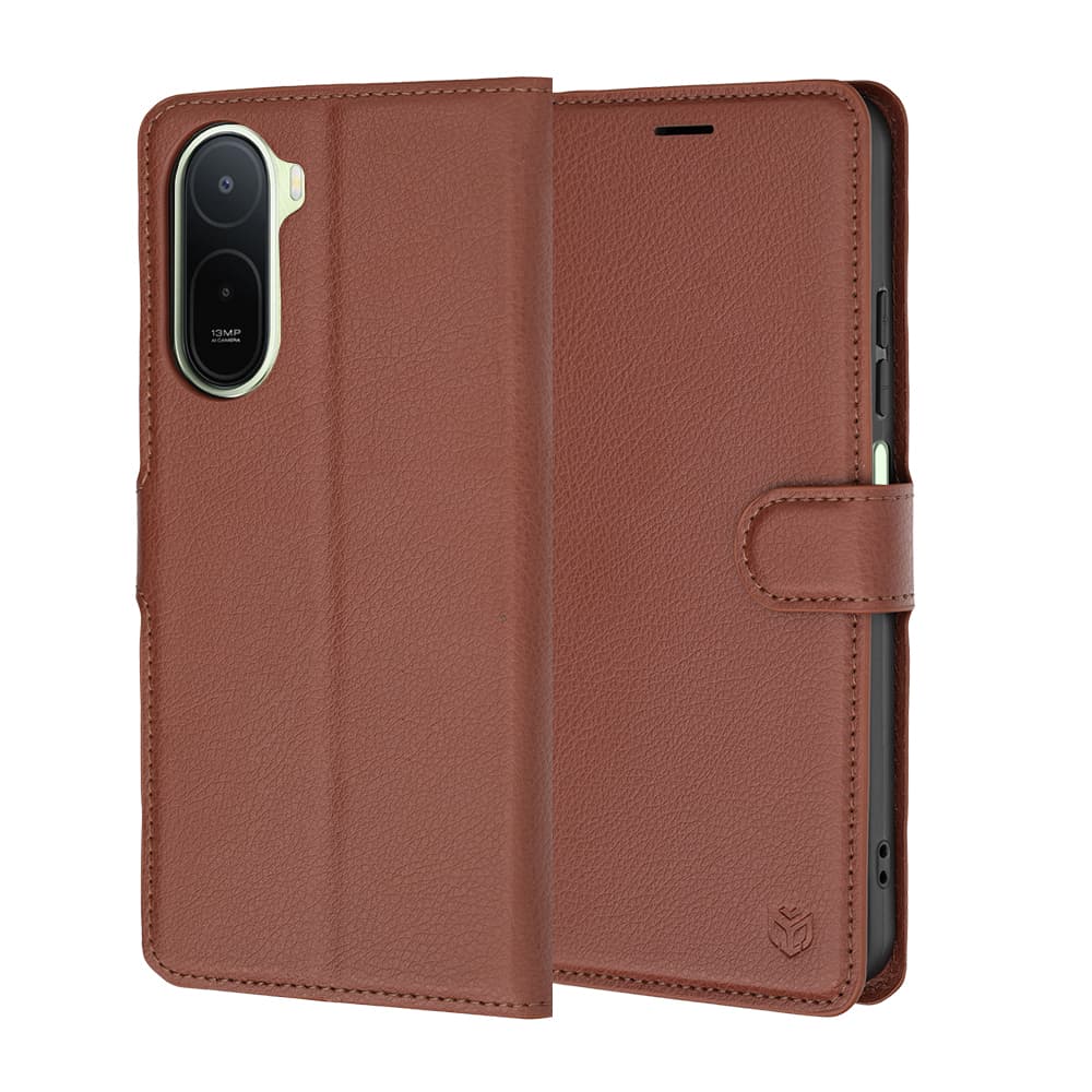 Kožené pouzdro Techsuit Leather Folio pro Xiaomi Redmi A7 Pro 4G hnědé - náhled 1