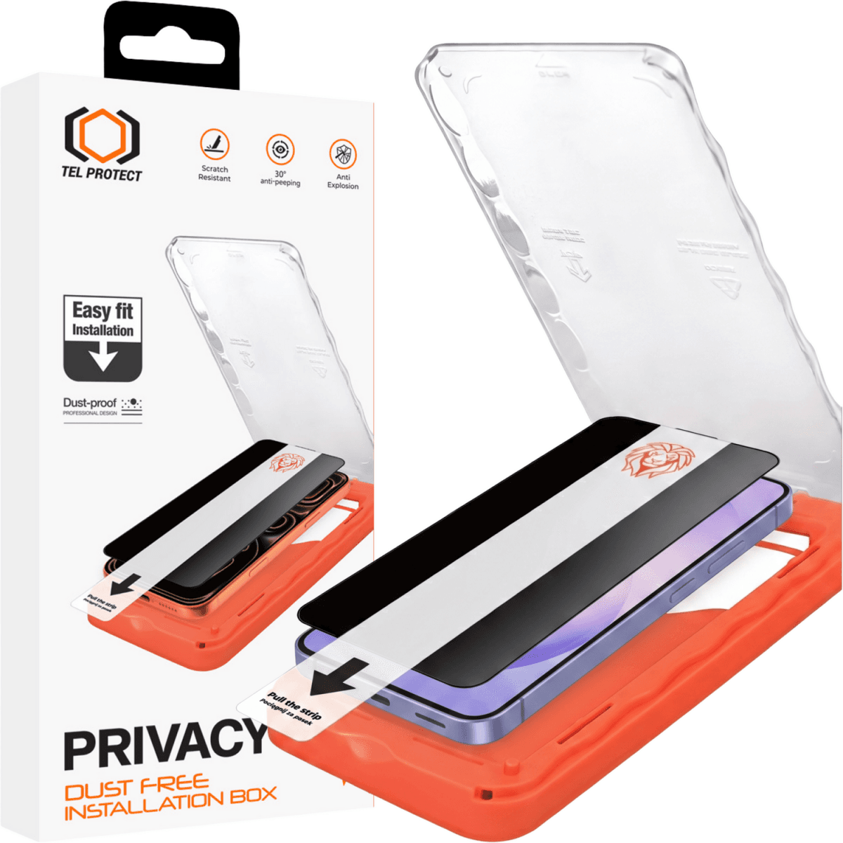 Tvrzené sklo Tel Protect Dust-Free Easy Fit Privacy Titan pro Samsung Galaxy S26 Plus černé