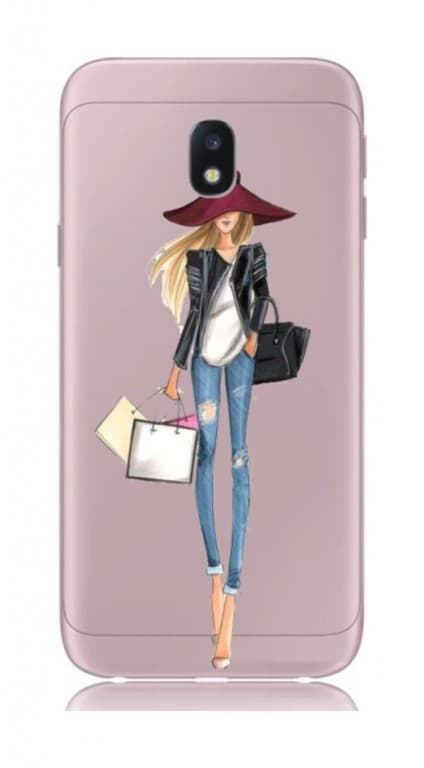 Pouzdro TopQ Samsung J7 2017 pevné Lady 2 21067