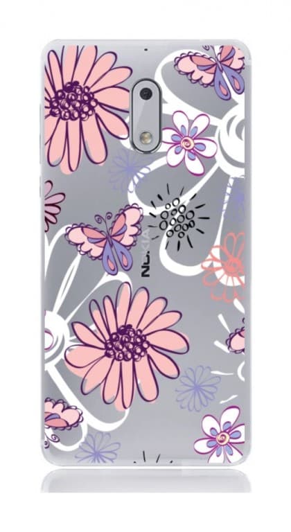 Pouzdro TopQ Nokia 6 silikon Flowers 21152