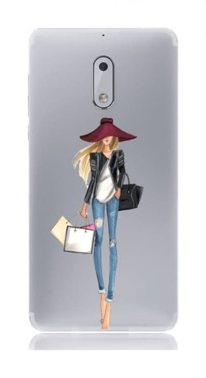 Pouzdro TopQ Nokia 6 silikon Lady 2 21156