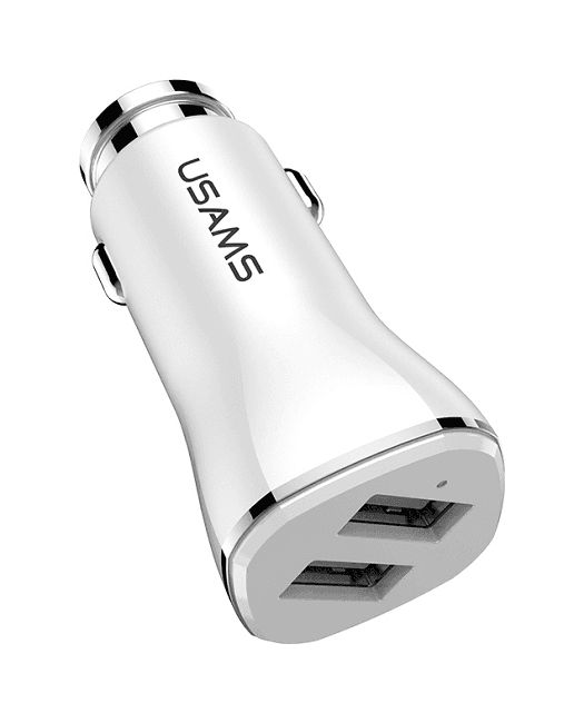 Autodobíječ USAMS US-CC020 Dual 2.4 A bílý 25854