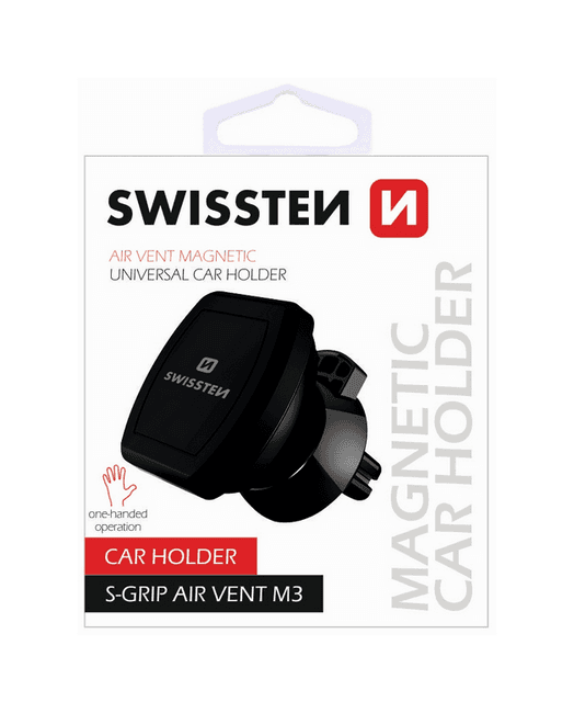 Držák do auta na větrací mřížku Swissten S-Grip M3 černý 28303
