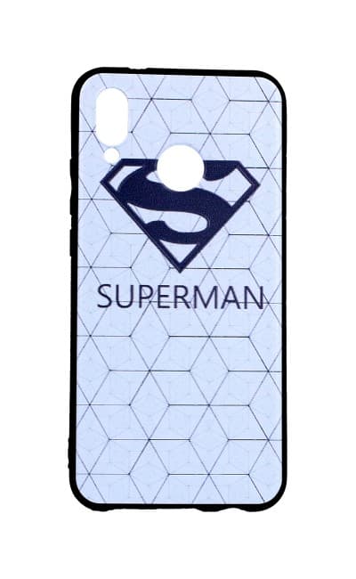 Pouzdro TopQ Huawei P20 Lite 3D silikon bílý Superman 29113