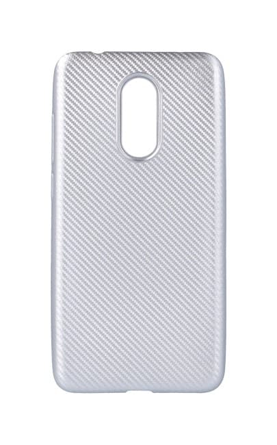 Pouzdro TopQ Carbon Xiaomi Redmi 5 silikon stříbrný 29838