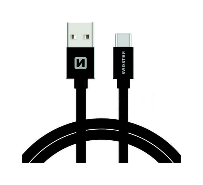 Datový kabel Swissten USB-C (Type-C) 1,2m černý 30645