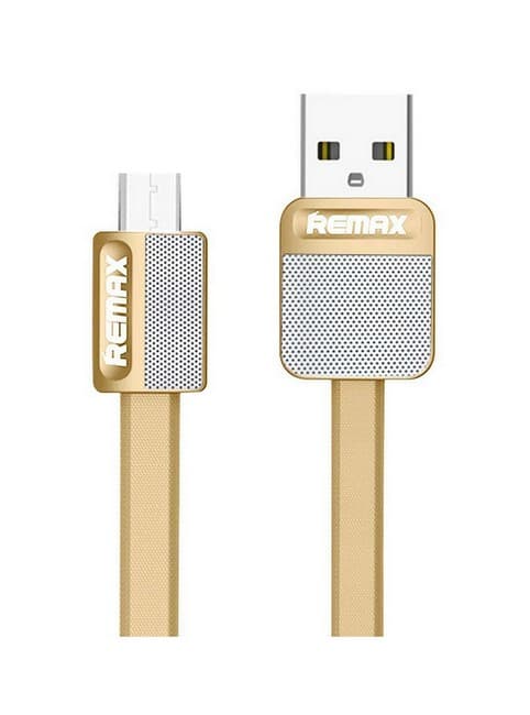 Datový kabel Remax Metal microUSB 1m zlatý 32257