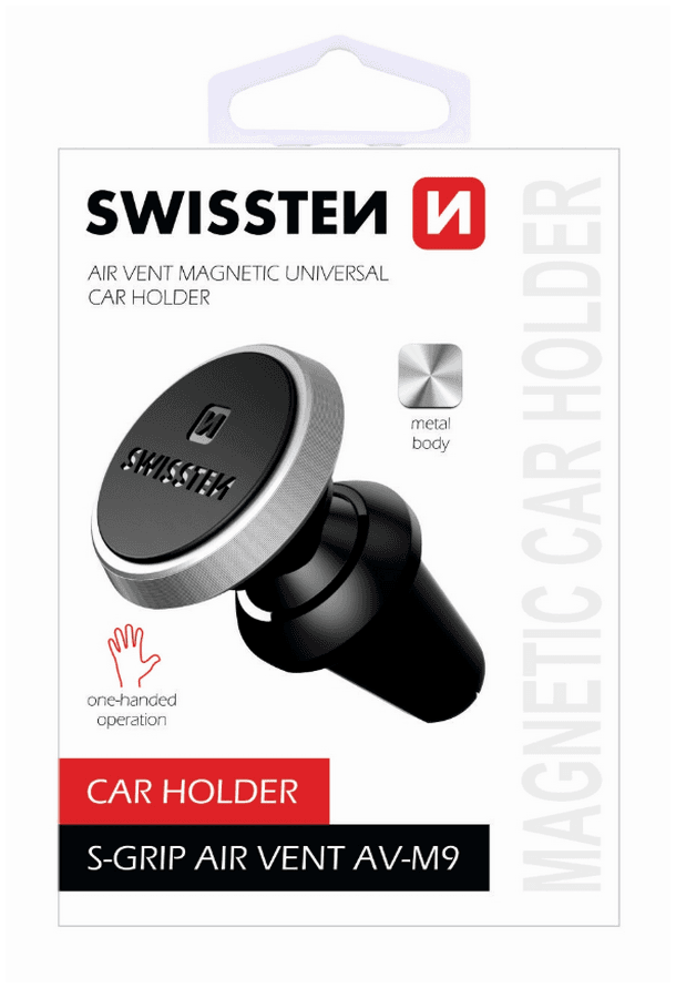Držák do auta na větrací mřížku Swissten S-Grip M9 černo - stříbrný 33676