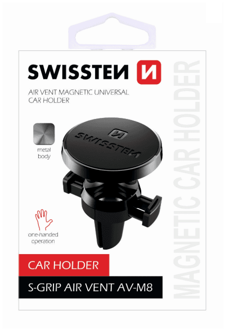 Držák do auta na větrací mřížku Swissten S-Grip M8 černý 33735