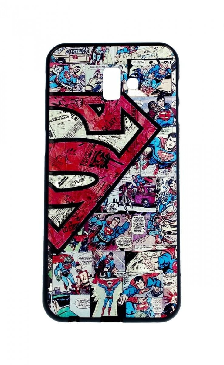 Pouzdro TopQ Samsung J6+ 3D silikon Superman 33775