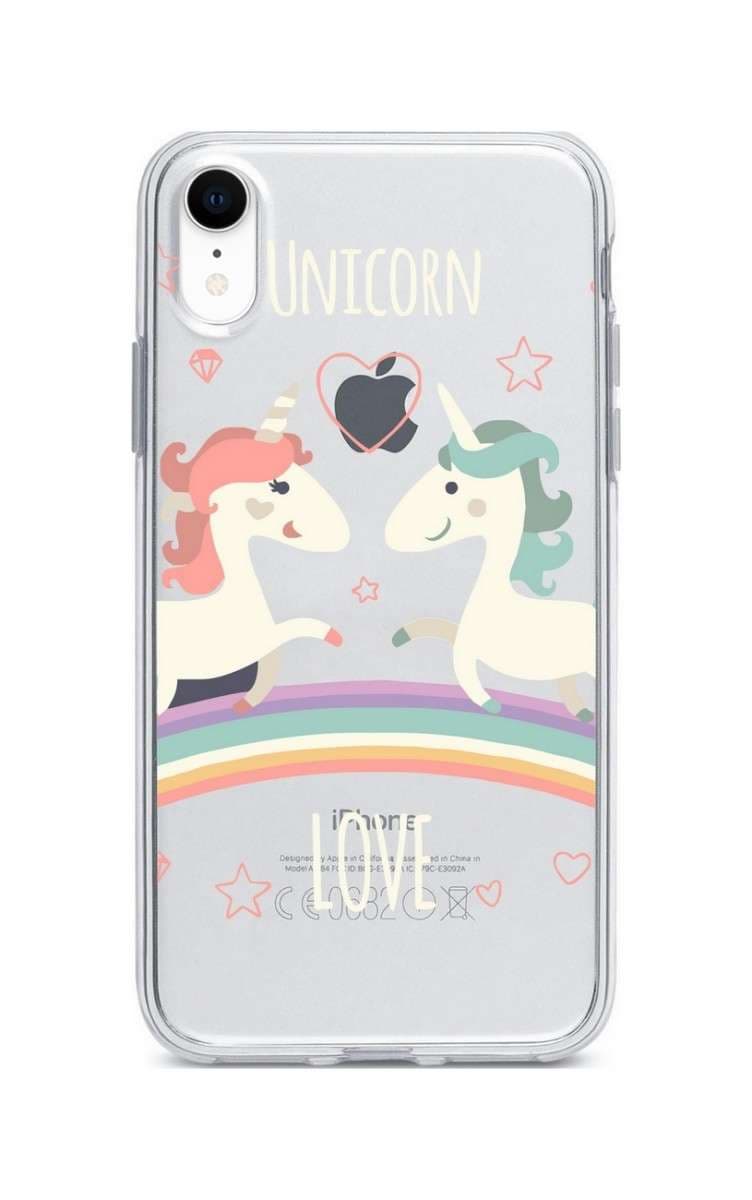 Pouzdro TopQ iPhone XR silikon Unicorn Love 33982