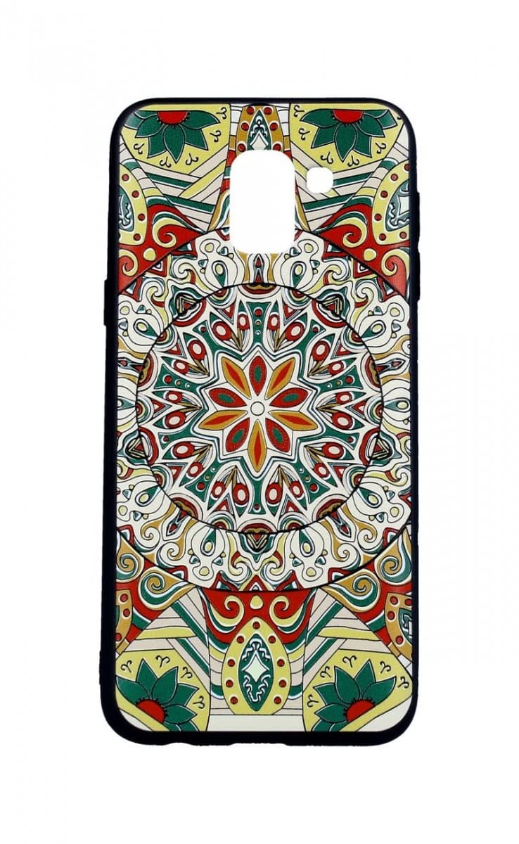 Pouzdro TopQ Samsung J6 3D silikon barevná mandala 34229