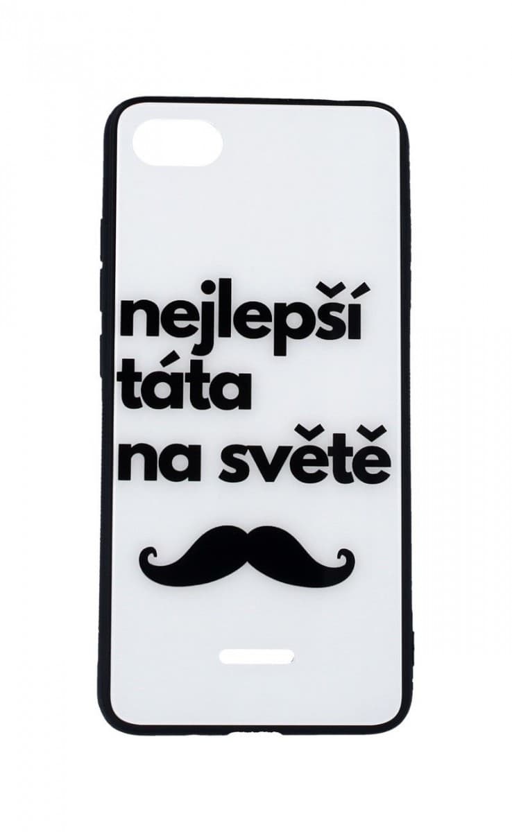 Pouzdro TopQ GLASS Xiaomi Redmi 6A pevné nejlepší táta na světě 35456