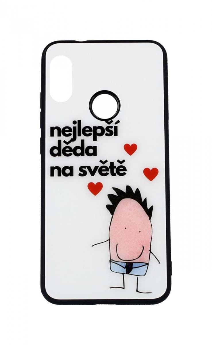 Pouzdro TopQ GLASS Xiaomi Mi A2 Lite pevné nejlepší děda na světě 35463