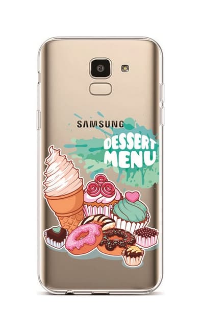 Kryt TopQ Samsung J6 silikon Dessert Menu 37881