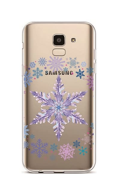 Kryt TopQ Samsung J6 silikon Snowflake 37901