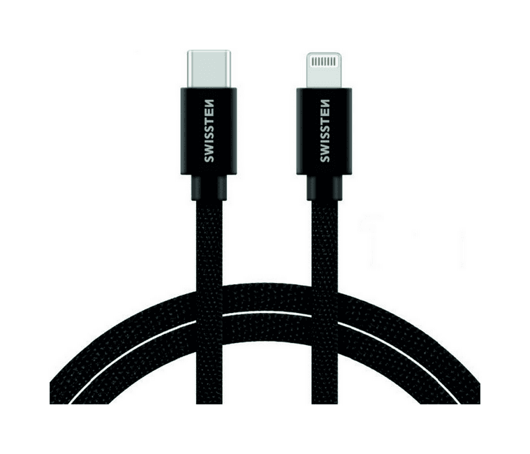 Datový kabel Swissten USB-C / Lightning 1,2m černý 38123