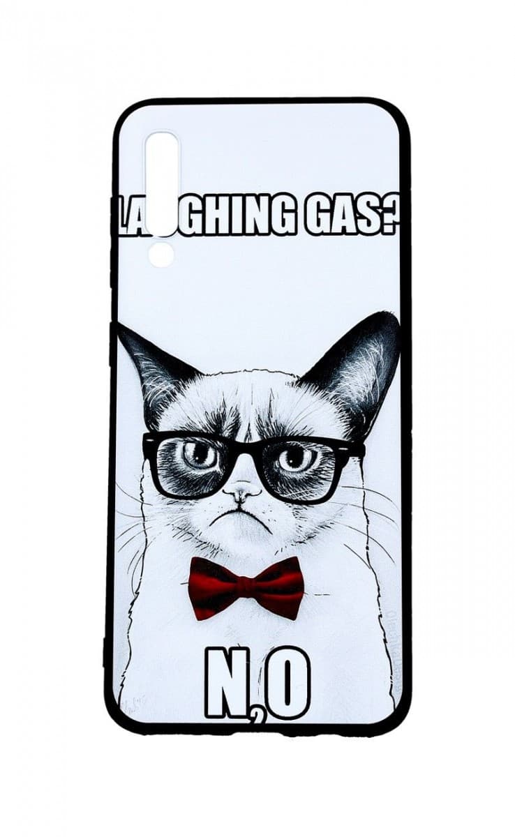 Kryt TopQ Samsung A50 3D silikon Grumpy Cat 41161
