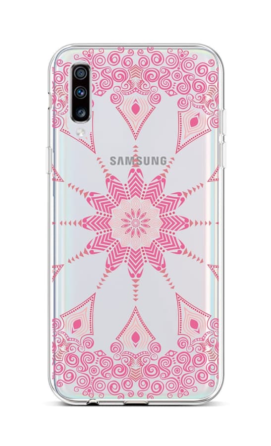 Kryt TopQ Samsung A70 silikon Pink Mandala 42015