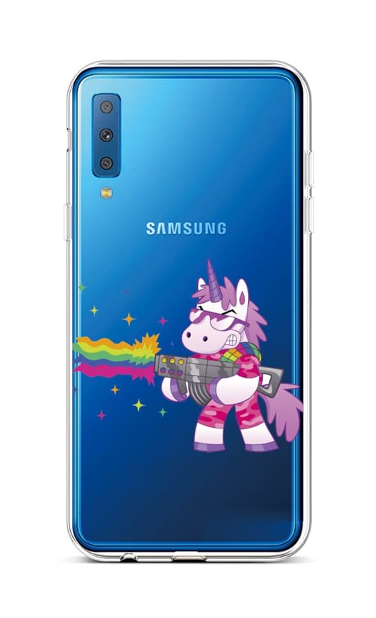 Kryt TopQ Samsung A7 silikon Rainbow Gun 42736