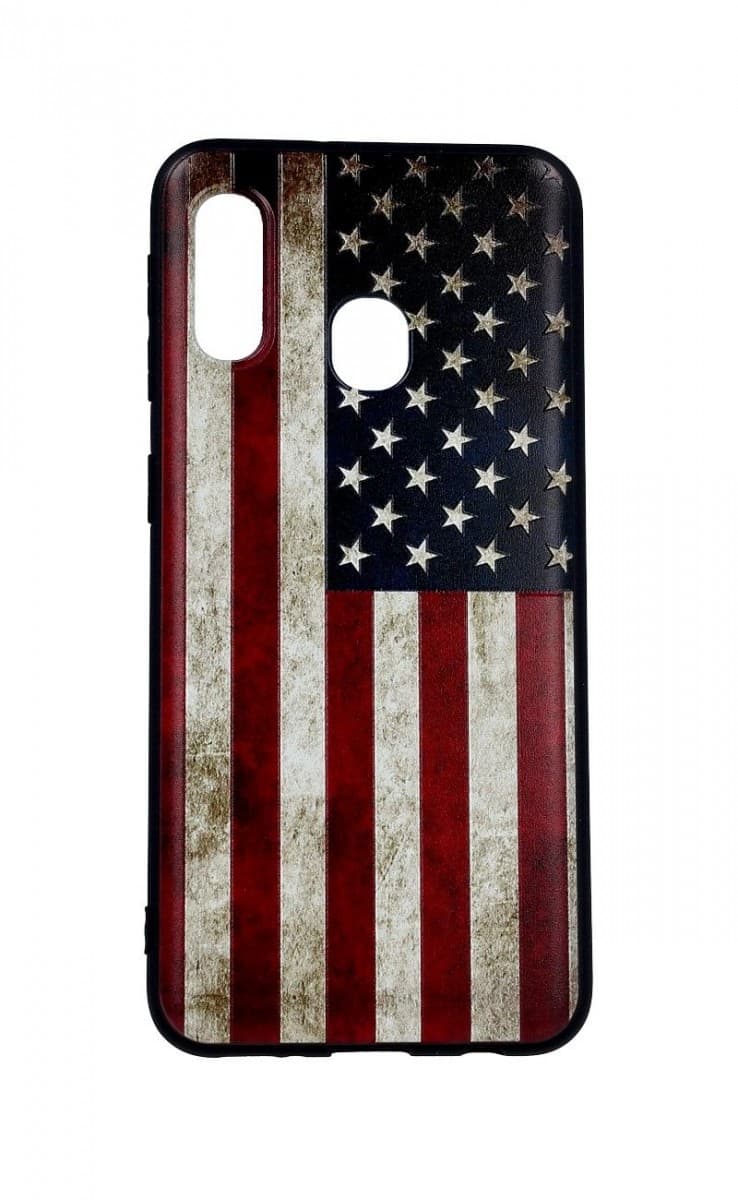 Kryt TopQ Samsung A20e 3D silikon Amerika 42782