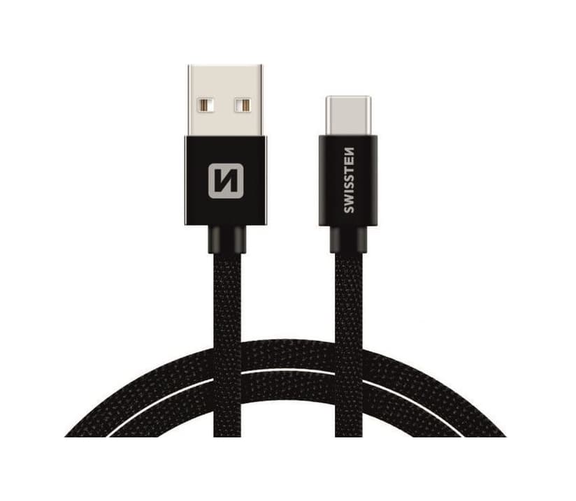 Datový kabel Swissten USB-C (Type-C) 0,2m černý 43810