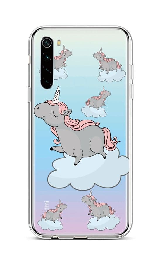 Kryt TopQ Xiaomi Redmi Note 8 silikon Grey Unicorns 44525