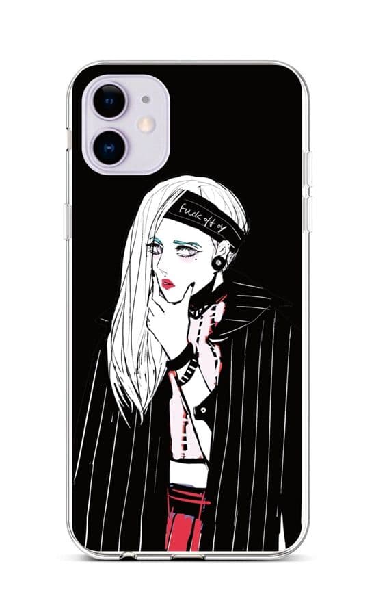 Kryt TopQ iPhone 11 silikon Dark Girl 44980
