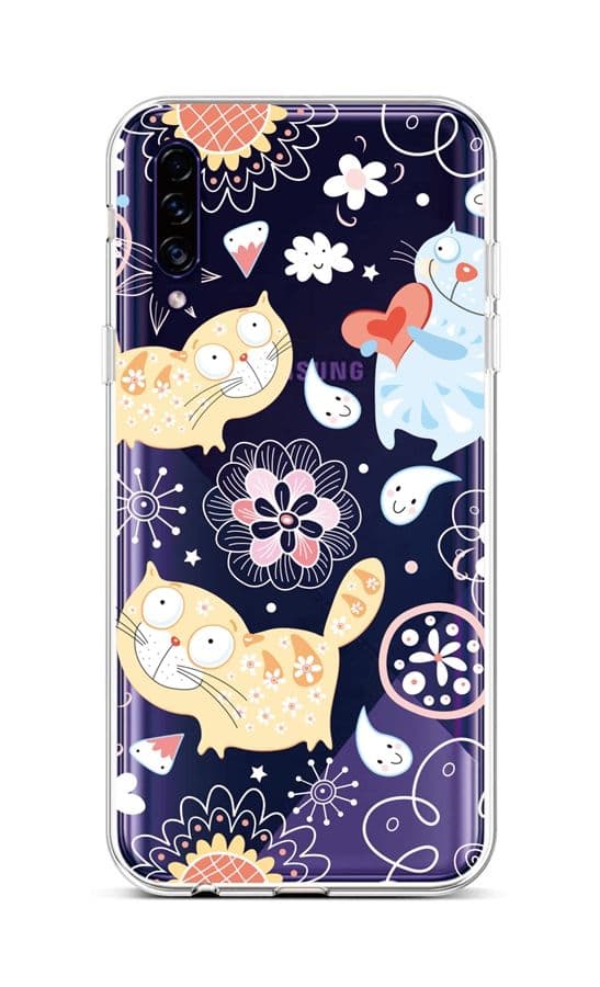 Kryt TopQ Samsung A30s silikon Happy Cats 45263