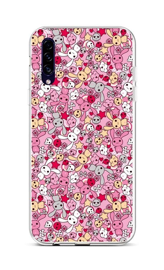 Kryt TopQ Samsung A30s silikon Pink Bunnies 45283