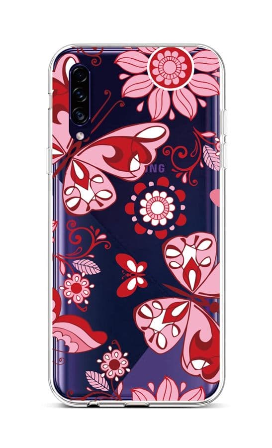 Kryt TopQ Samsung A30s silikon Pink Butterfly 45297